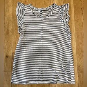 Ruffle Sleeve Striped Shirt